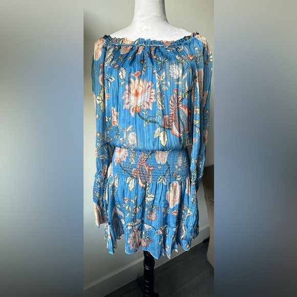 NWT RAMY BROOK Printed Willow Off-the-shoulder Mini Dress - Picture 4 of 6